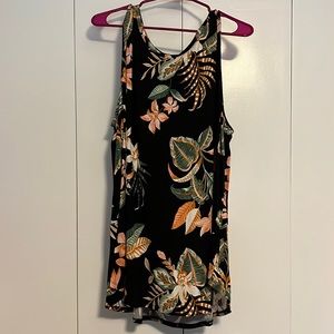 Old Navy Luxe Printed Tank Top for Women Tropical Flower NWT Size XXL